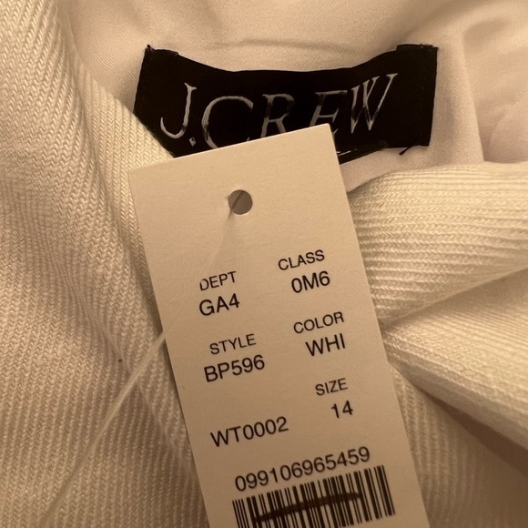 NWT - J. Crew Puff-sleeve V-neck midi dress in stretch linen blend - Picture 5 of 5